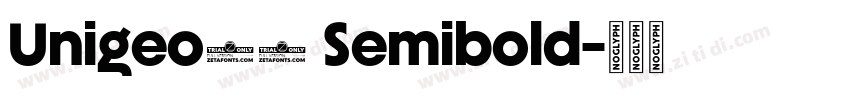 Unigeo64 Semibold字体转换